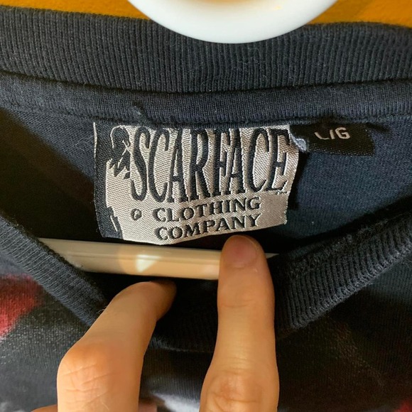 vintage 90’s SCARFACE Say Hello To My Little Friend airbrush style tee shirt L - Picture 3 of 5